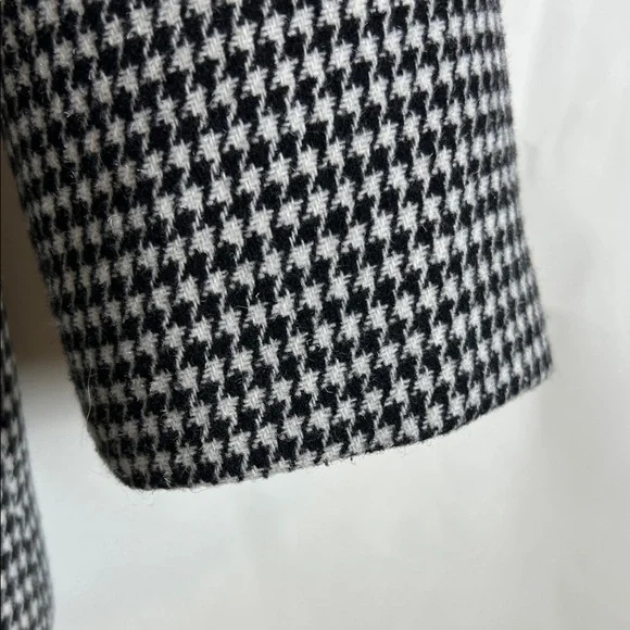 Hush UK Houndstooth Blazer Two Button Black White UK 12 US 8 Wool Blend - Picture 3 of 16